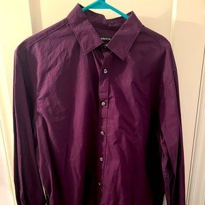XL plum long sleeve casual shirt